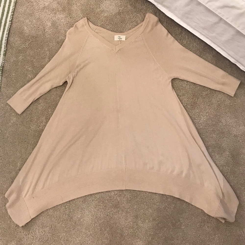 Creamy Tan oversized Swing light weight sweater